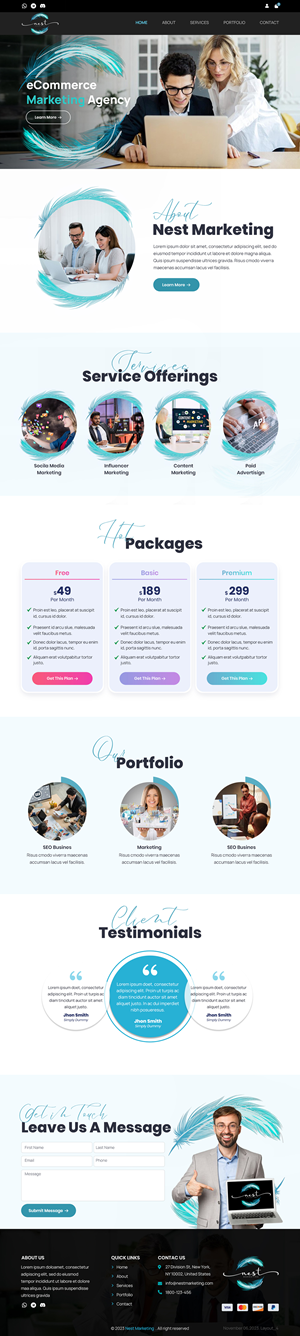 Web Design by sai.designer87 for Nest Marketing | Design: #31673663