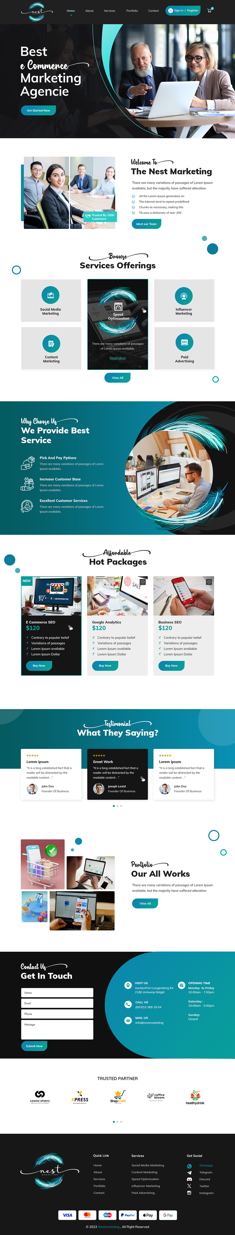 Web Design by sai.designer87 for Nest Marketing | Design #31673685