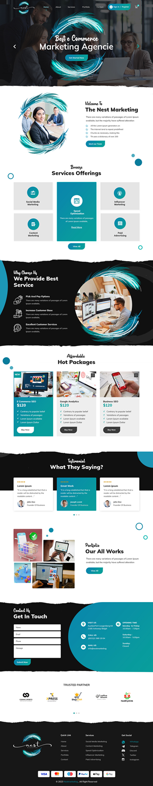 Web Design by sai.designer87 for Nest Marketing | Design: #31673686