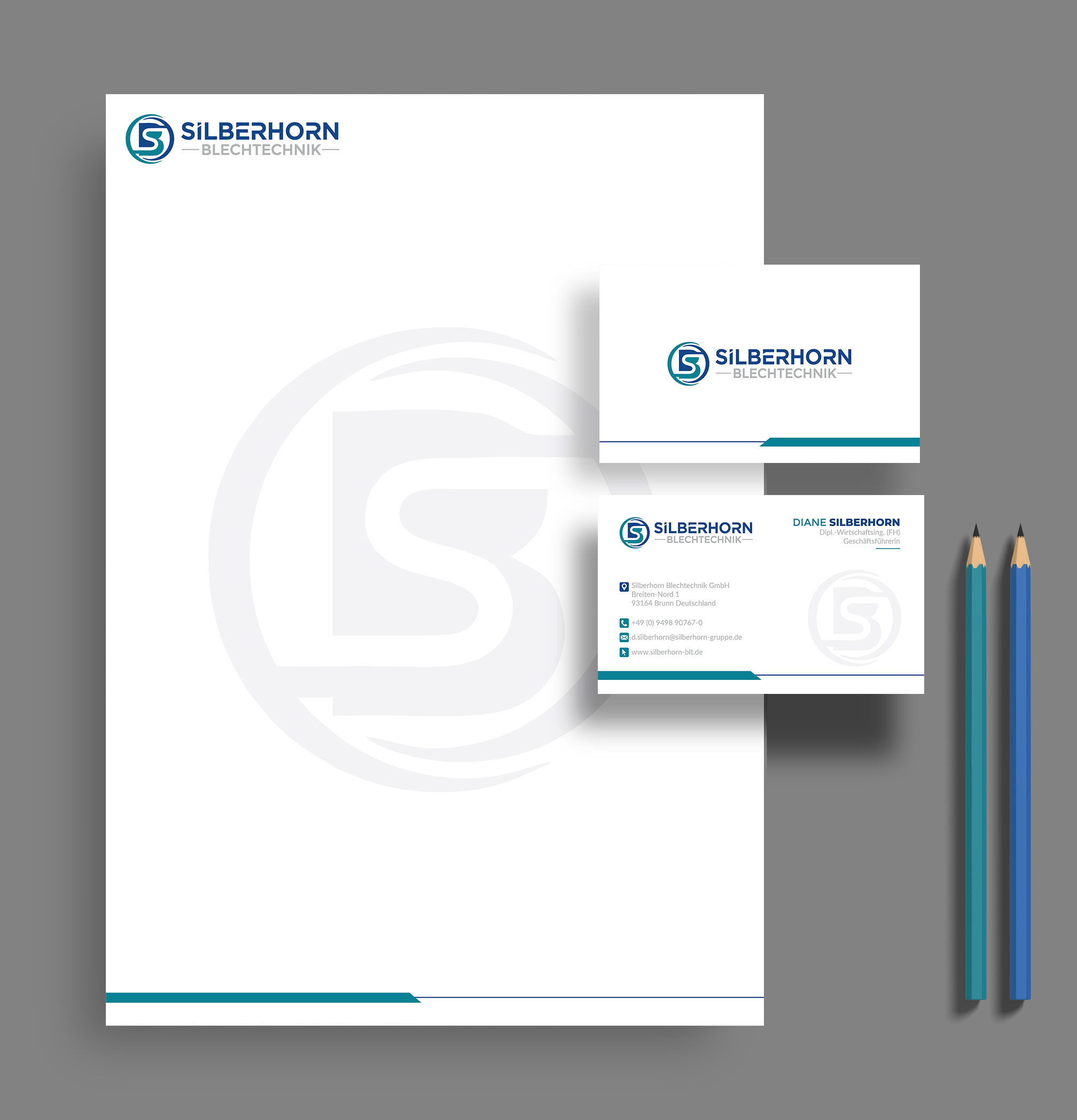 Letterhead Design by artbitin for Silberhorn Blechtechnik GmbH | Design #31692855