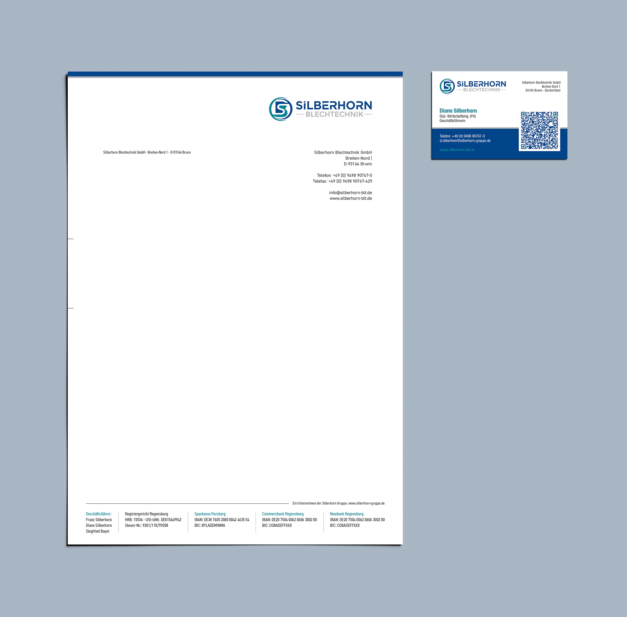 Letterhead Design by logodentity for Silberhorn Blechtechnik GmbH | Design #31687605