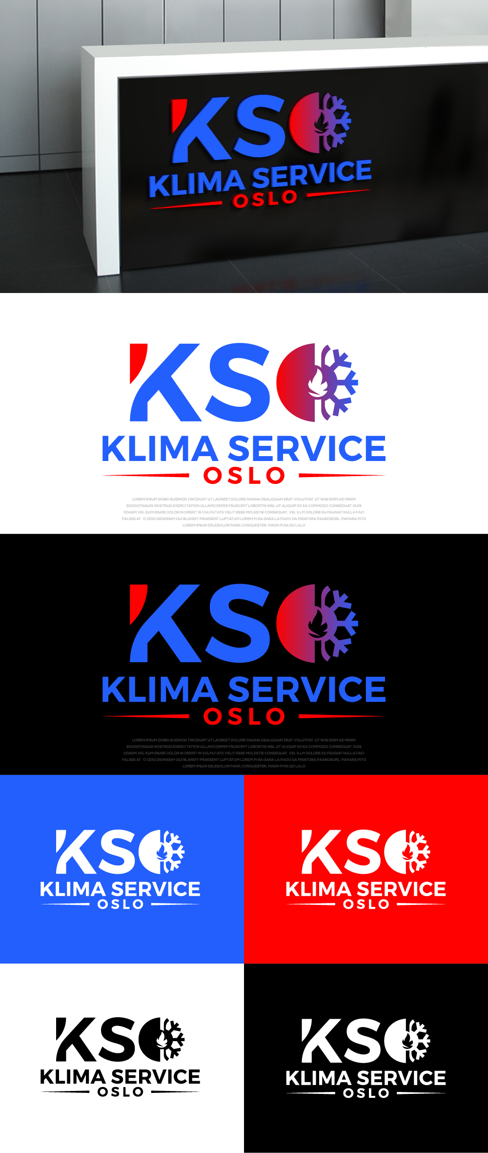 Diseño de Logo por Ayub Zafar para Klimaservice Oslo AS | Diseño #31712844