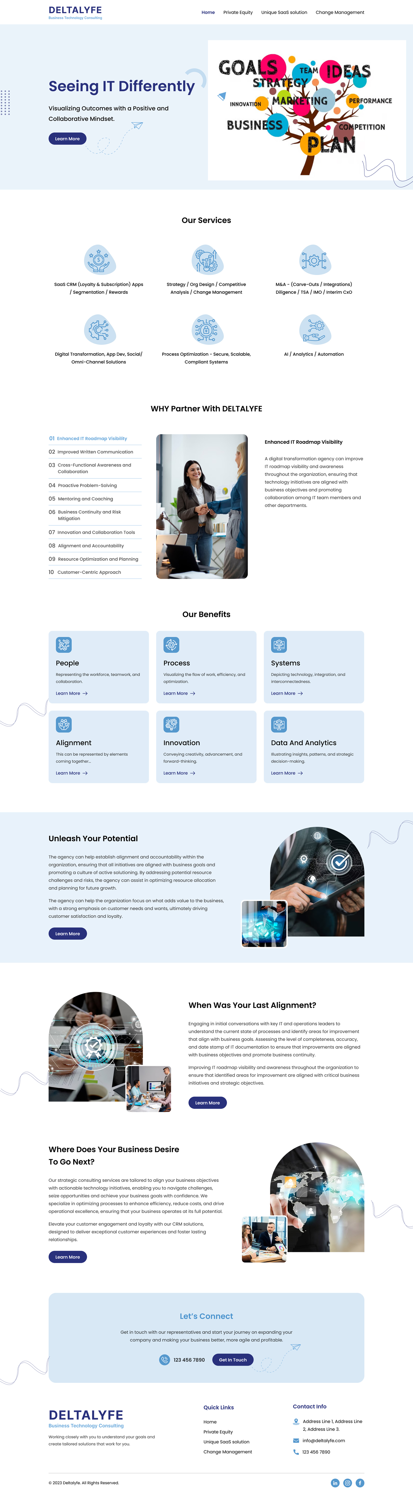 Upmarket, Bold, Business Technology consulting Web Design for a Company