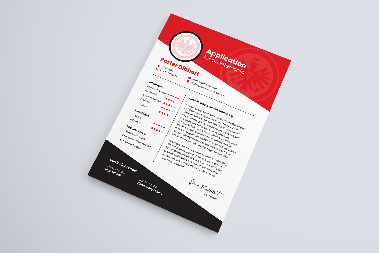 Design de CV par HammyHS pour ce projet | Design #31718240