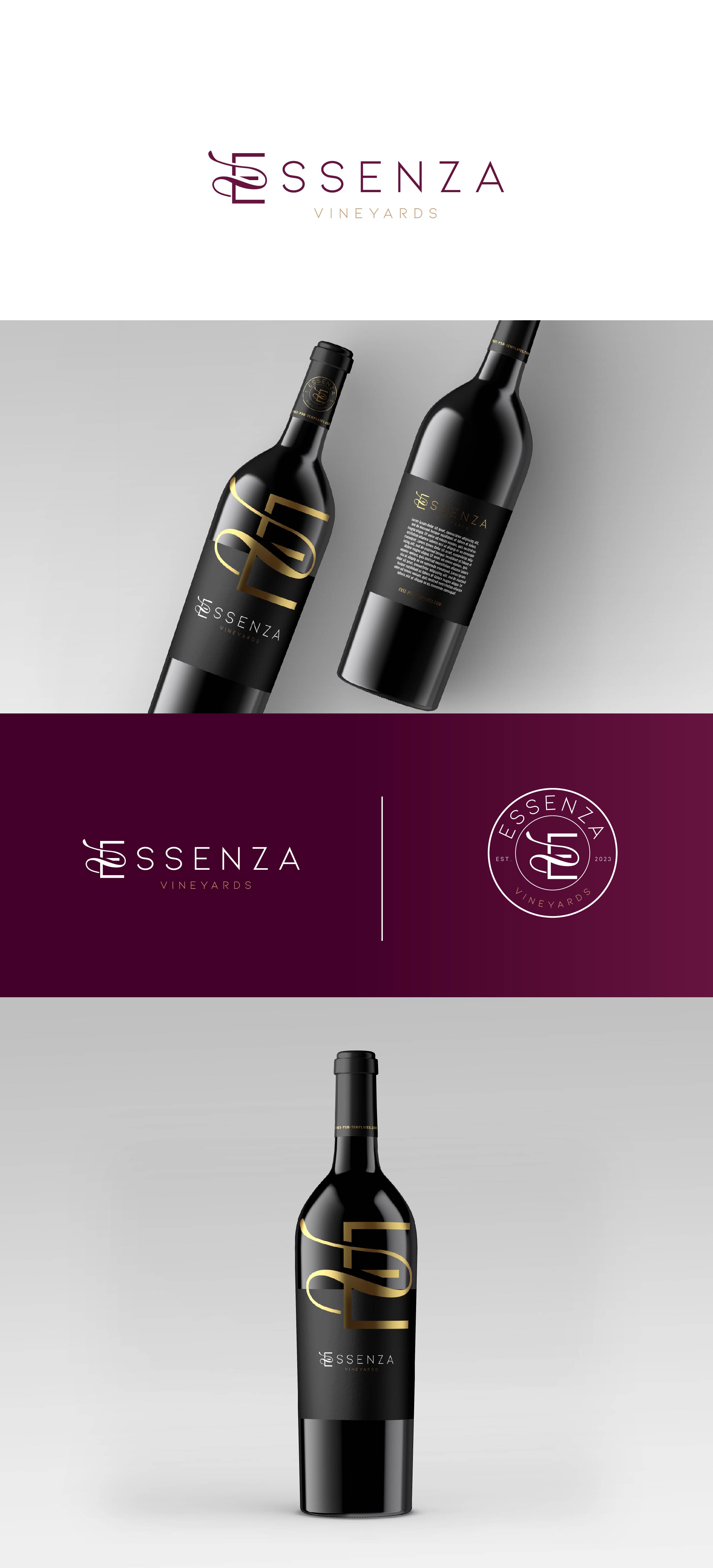 Logo Design by Idea Master Plus for Essenza Del Lago Vineyard | Design #31720624