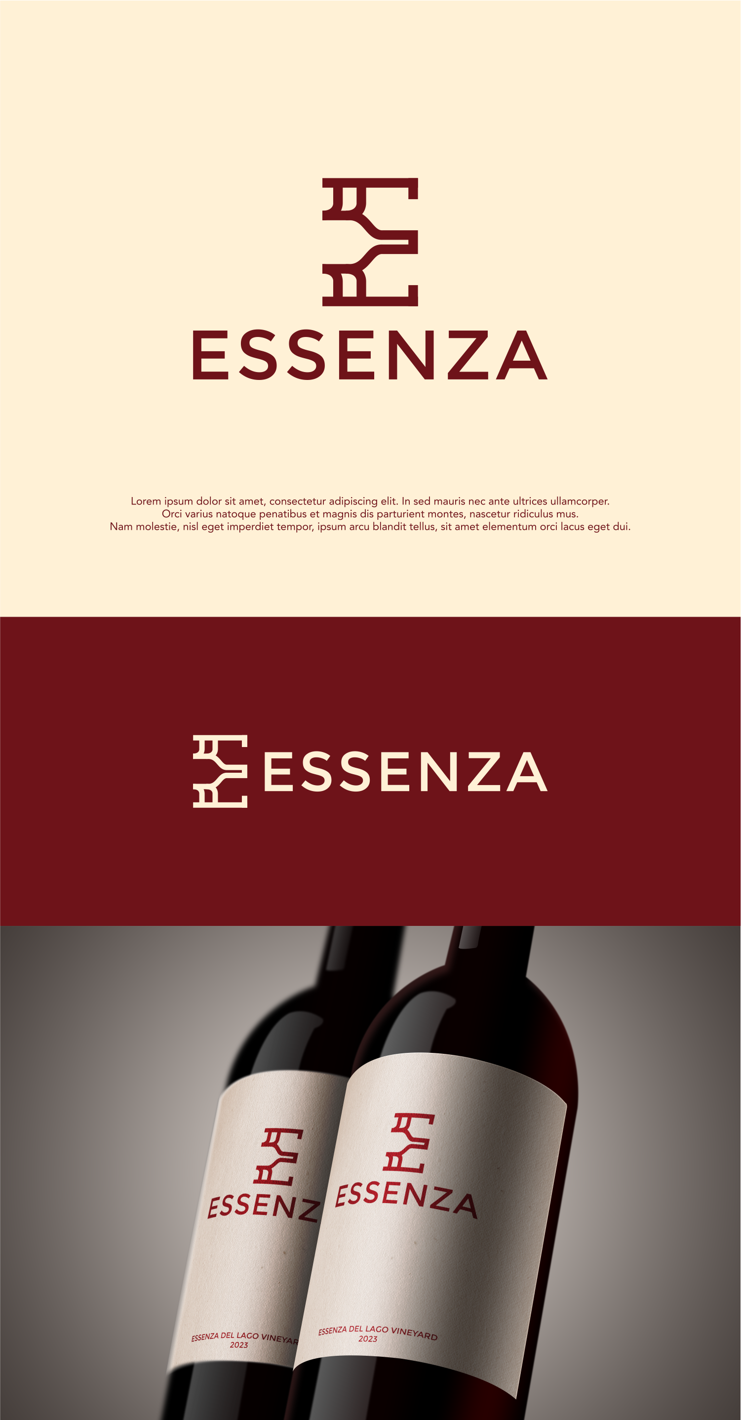 Logo Design by Kakung for Essenza Del Lago Vineyard | Design #31719126