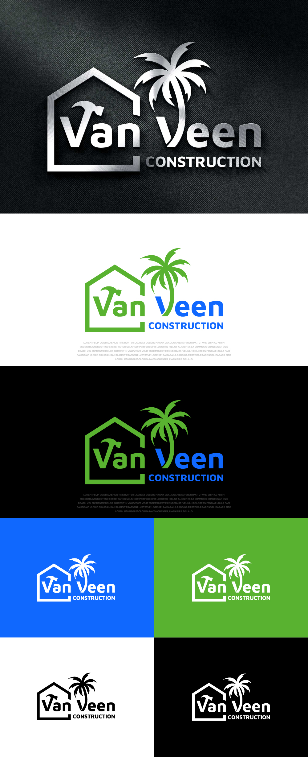 Logo Design by Ayub Zafar for van Veen Construction | Design #31733511