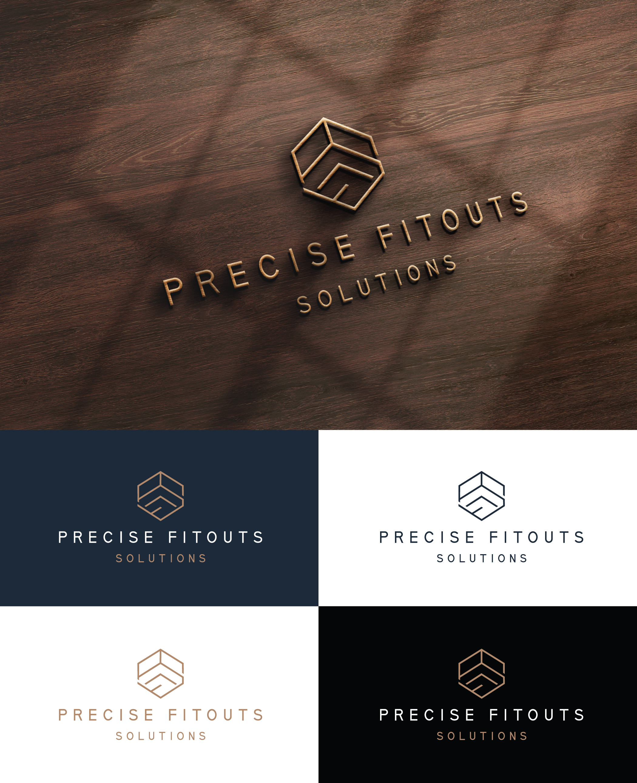 Logo Design by StromDesignHub for Precise Fitout Solutions Pty Ltd | Design #31722788