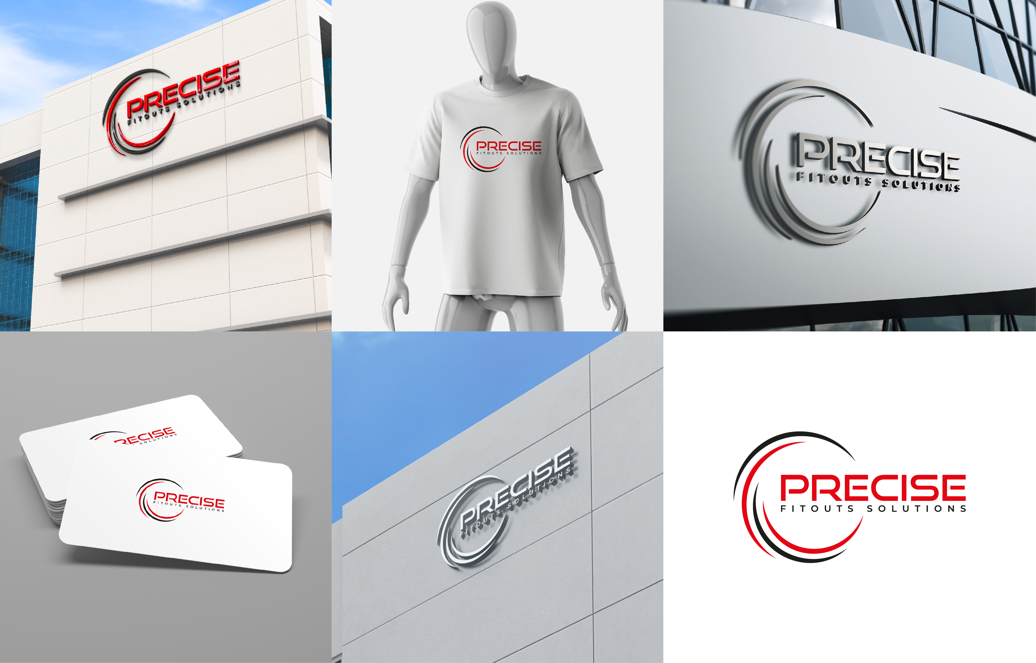 Logo Design by Graphic Mama for Precise Fitout Solutions Pty Ltd | Design #31725992