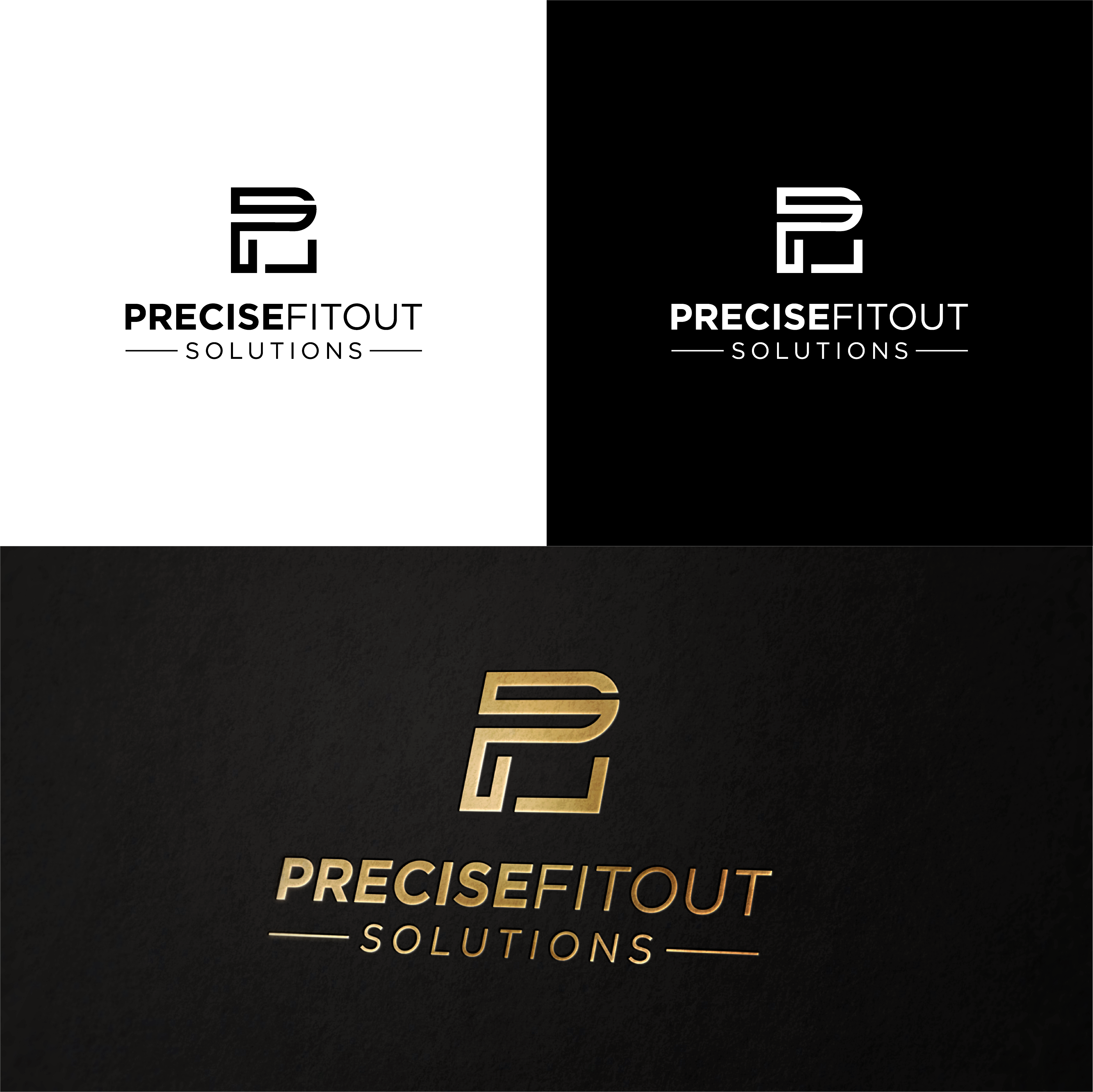 Logo Design by The Lion Studios for Precise Fitout Solutions Pty Ltd | Design #31724044