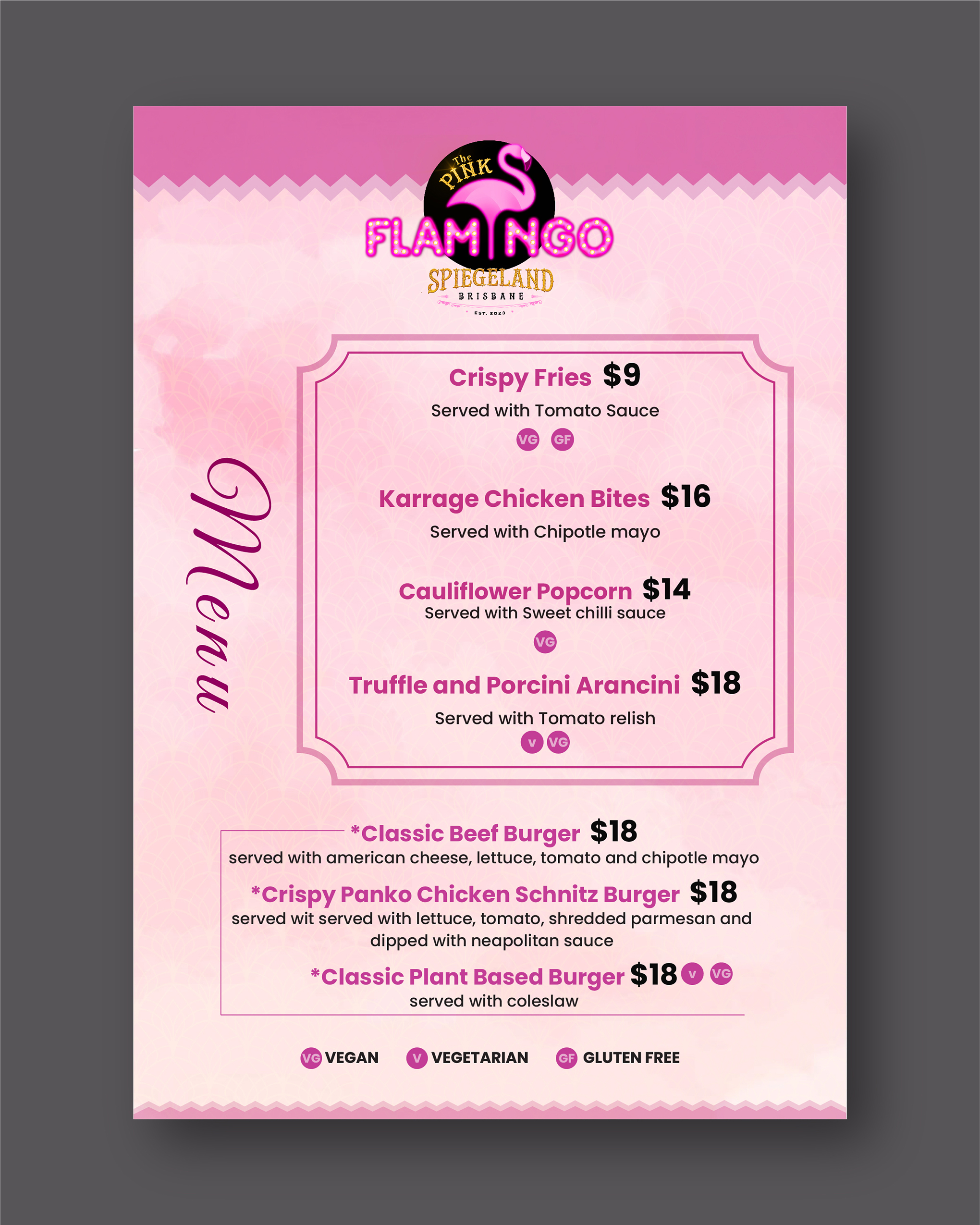 Menu Design by creativemood438 for this project | Design #31923206
