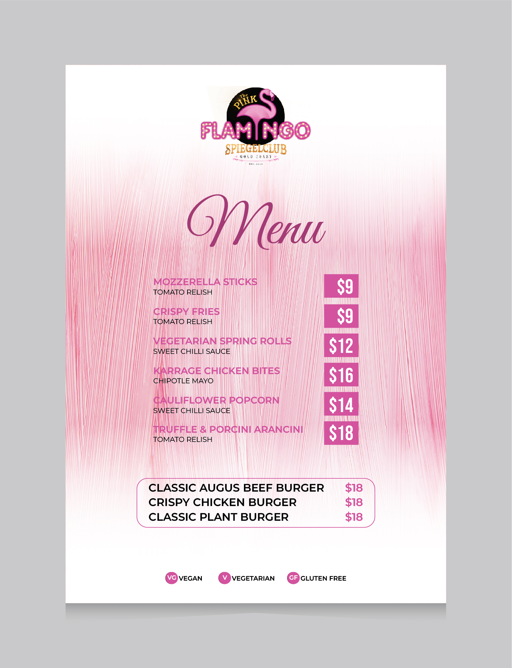 Menu Design by 3Guys for this project | Design #31724720