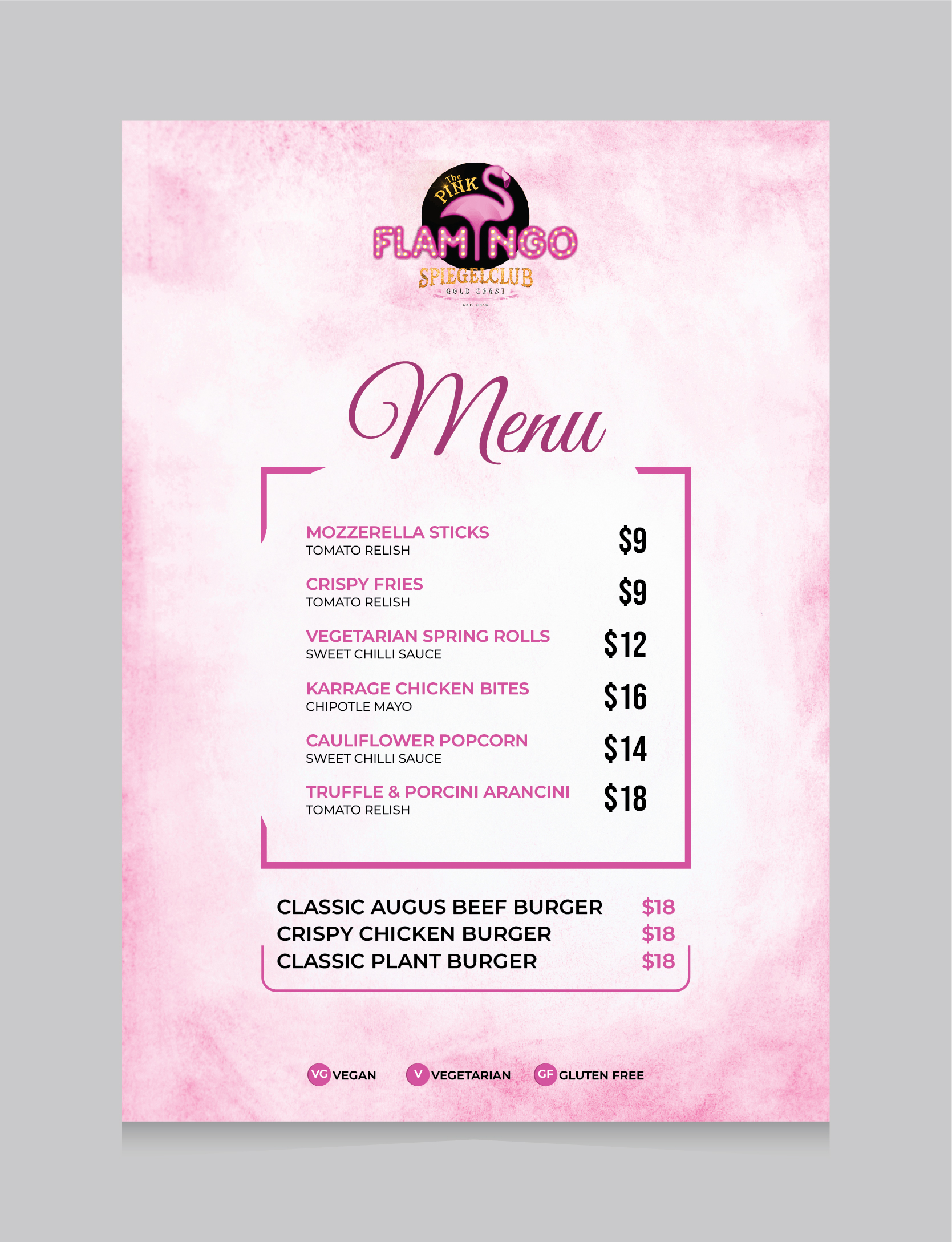 Menu Design by 3Guys for this project | Design #31724721