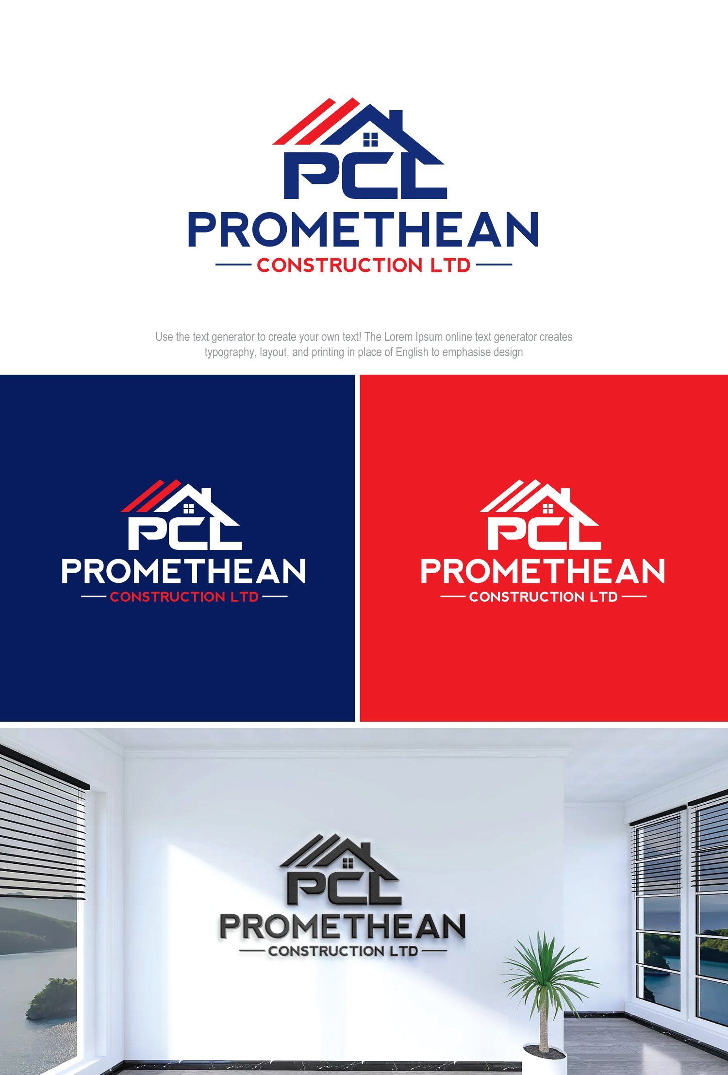 Logo Design by Revolt Team for Promethean Construction Ltd | Design #31727892