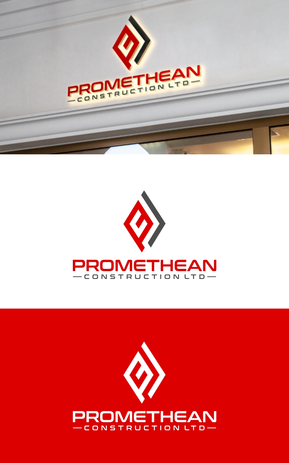 Logo Design by MX LogoArt for Promethean Construction Ltd | Design #31726654