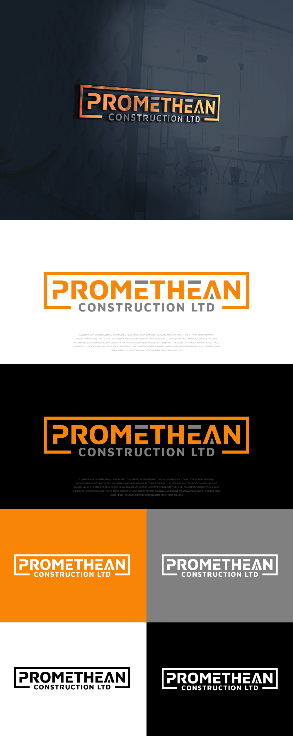 Logo Design by AlphabetZero.co.uk for Promethean Construction Ltd | Design #31748254