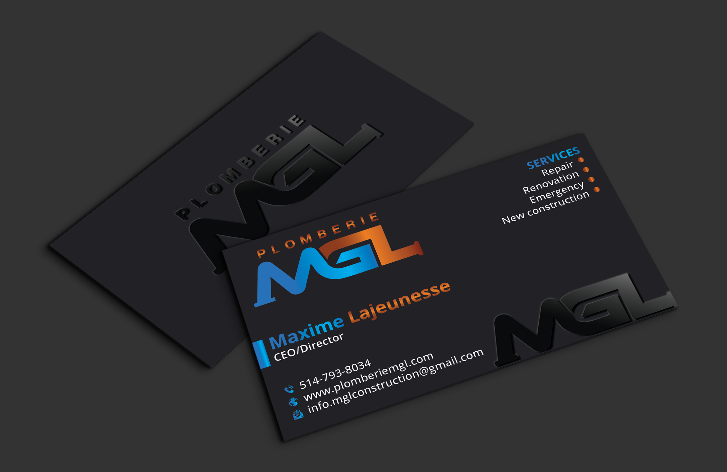 Visitenkarten-Design von DesignerShahadat für Plomberie mgl | Design #31776601