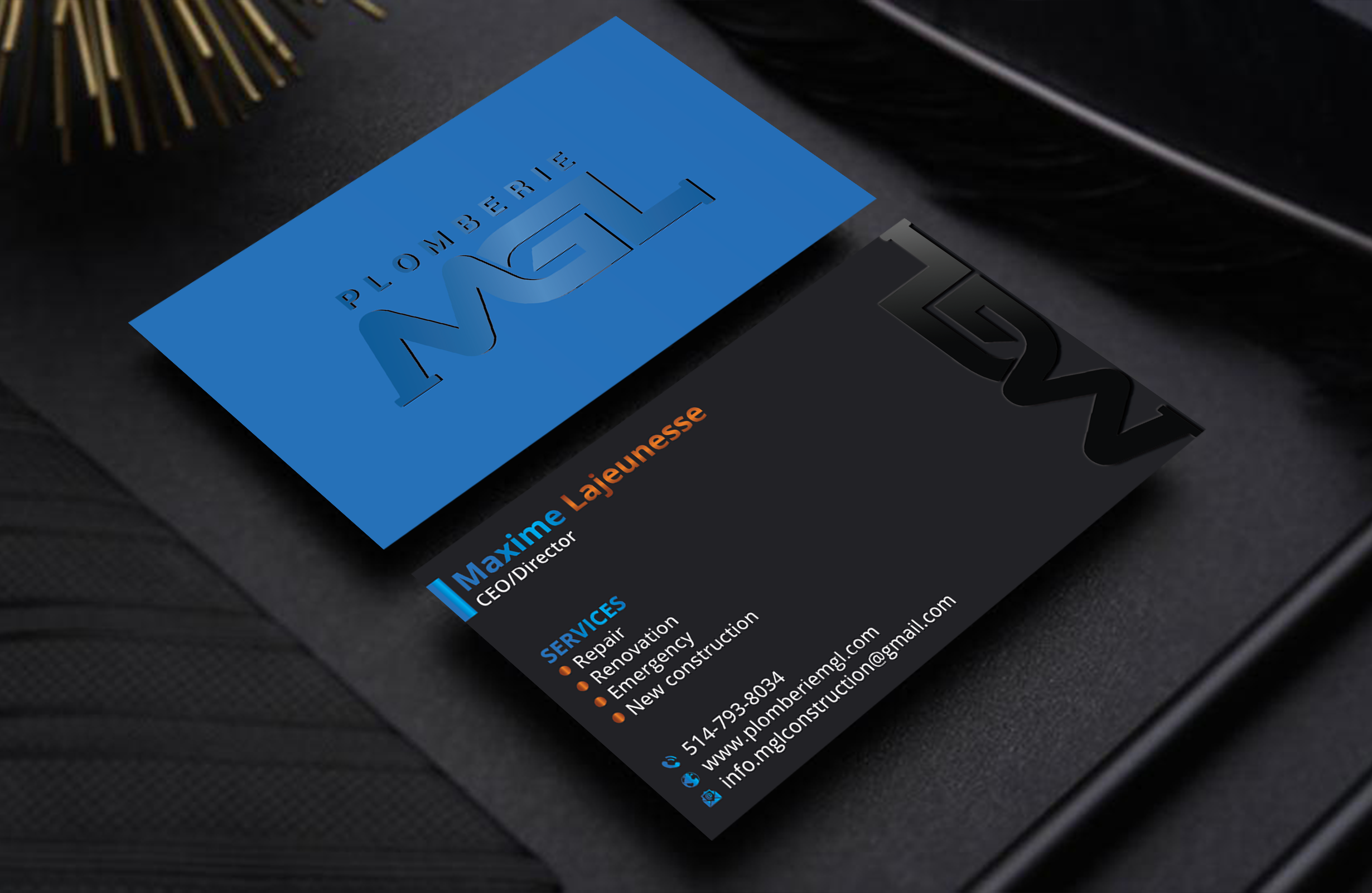 Diseño de Tarjeta de Presentación por DesignerShahadat para Plomberie mgl | Diseño #31777258