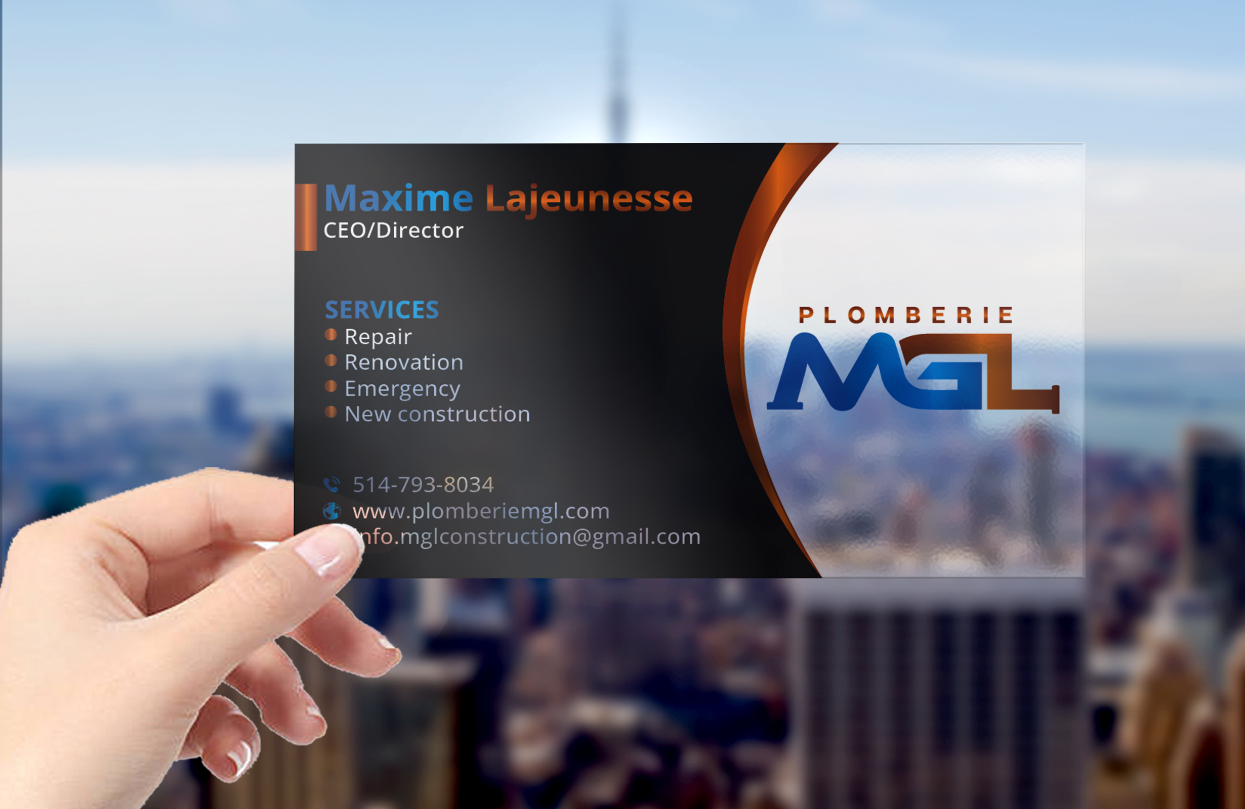 Visitenkarten-Design von DesignerShahadat für Plomberie mgl | Design #31777569