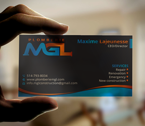 Visitenkarten-Design von DesignerShahadat für Plomberie mgl | Design: #31777570