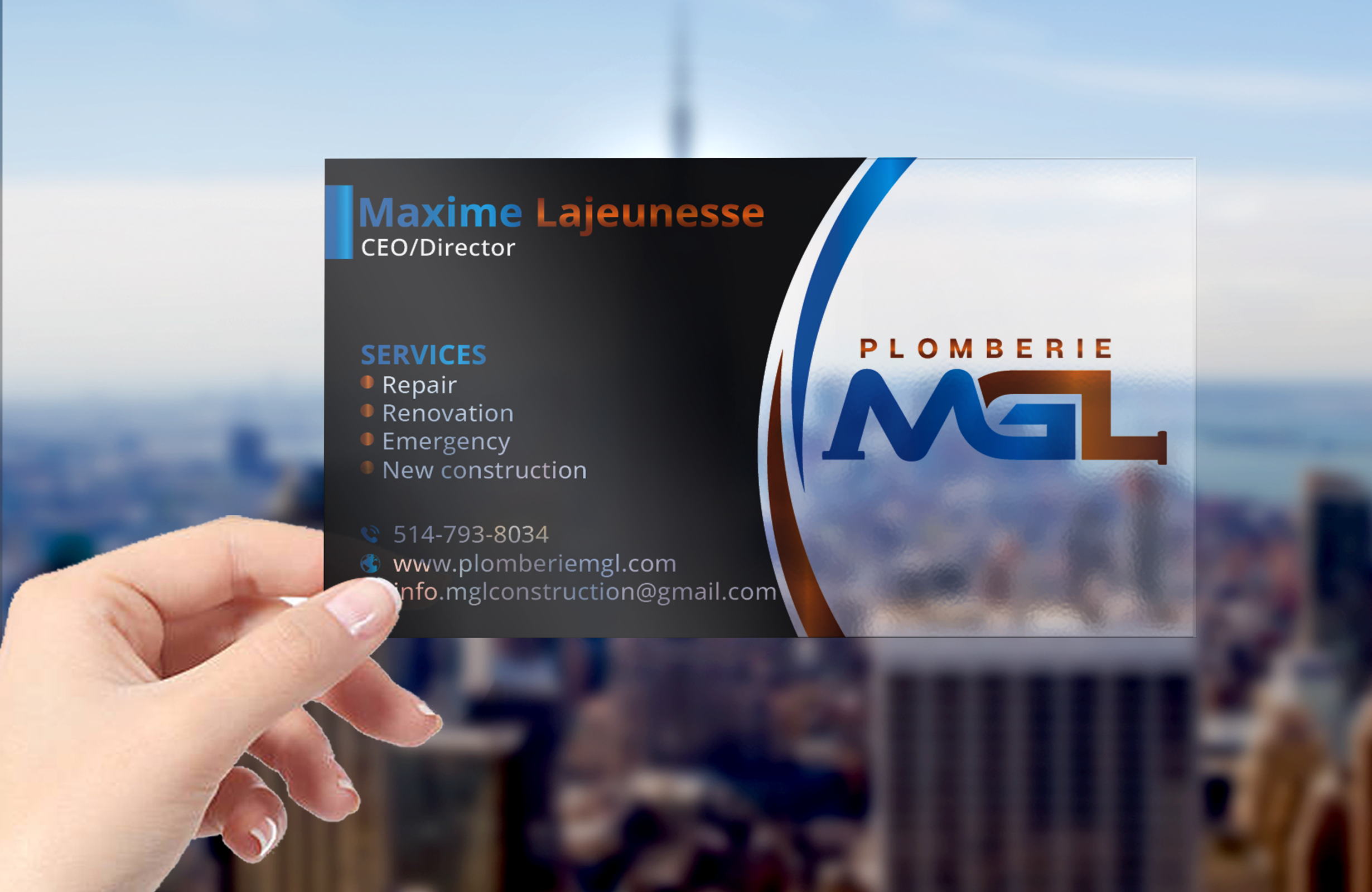 Visitenkarten-Design von DesignerShahadat für Plomberie mgl | Design #31777629