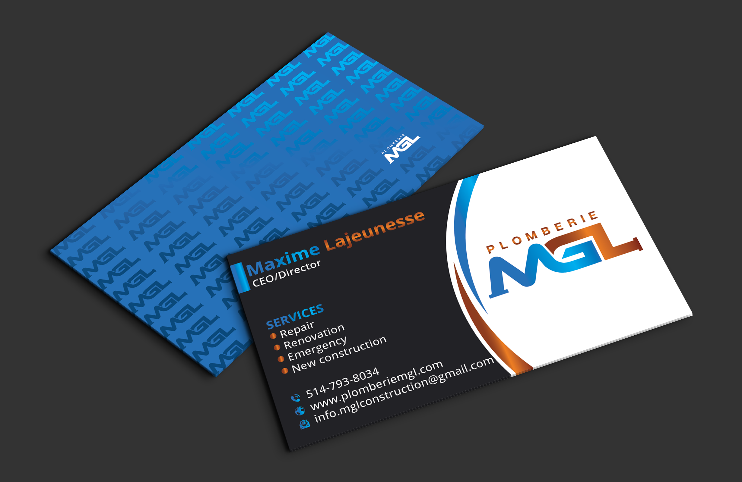 Visitenkarten-Design von DesignerShahadat für Plomberie mgl | Design #31777630