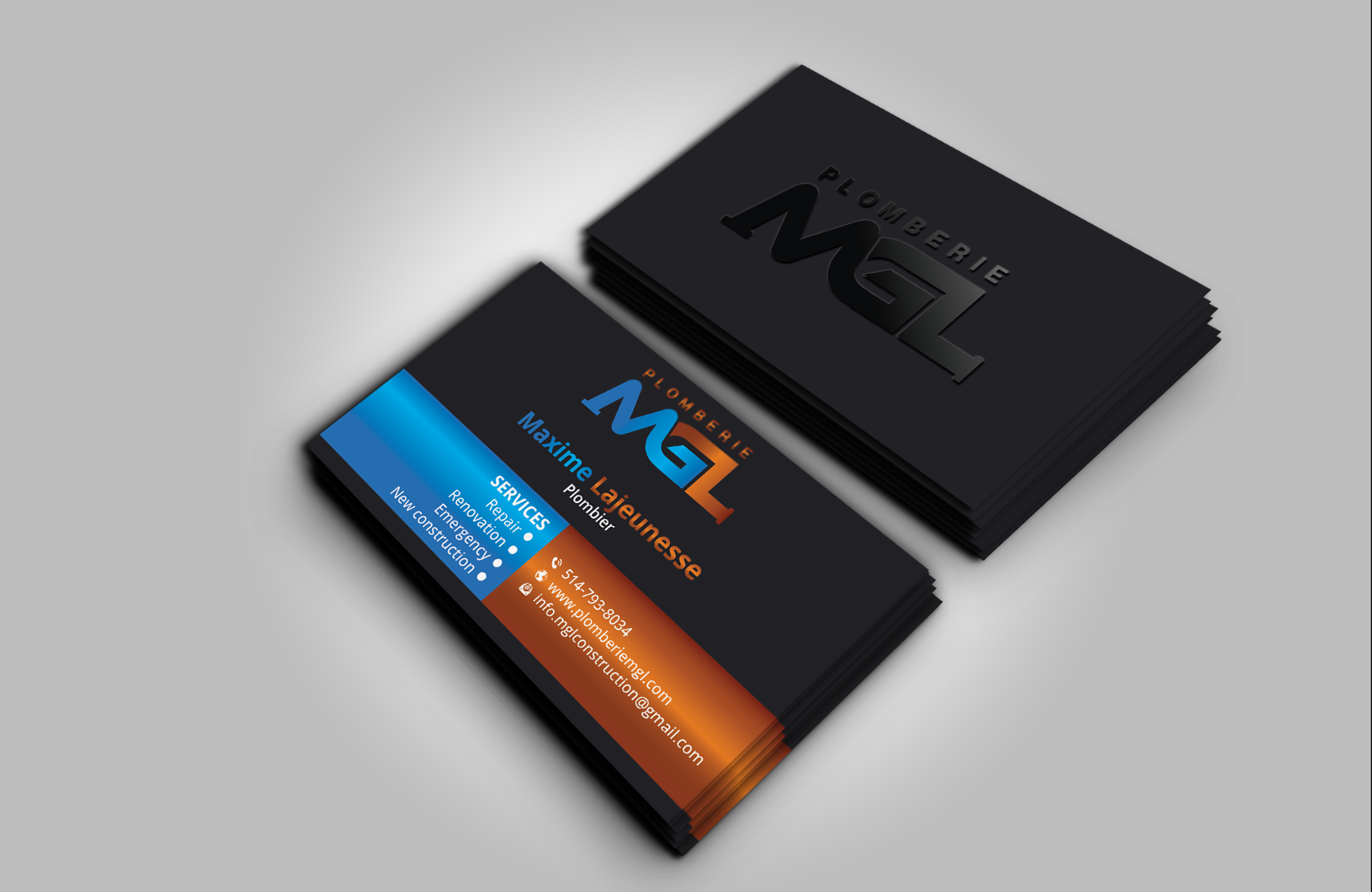 Visitenkarten-Design von DesignerShahadat für Plomberie mgl | Design #31779720