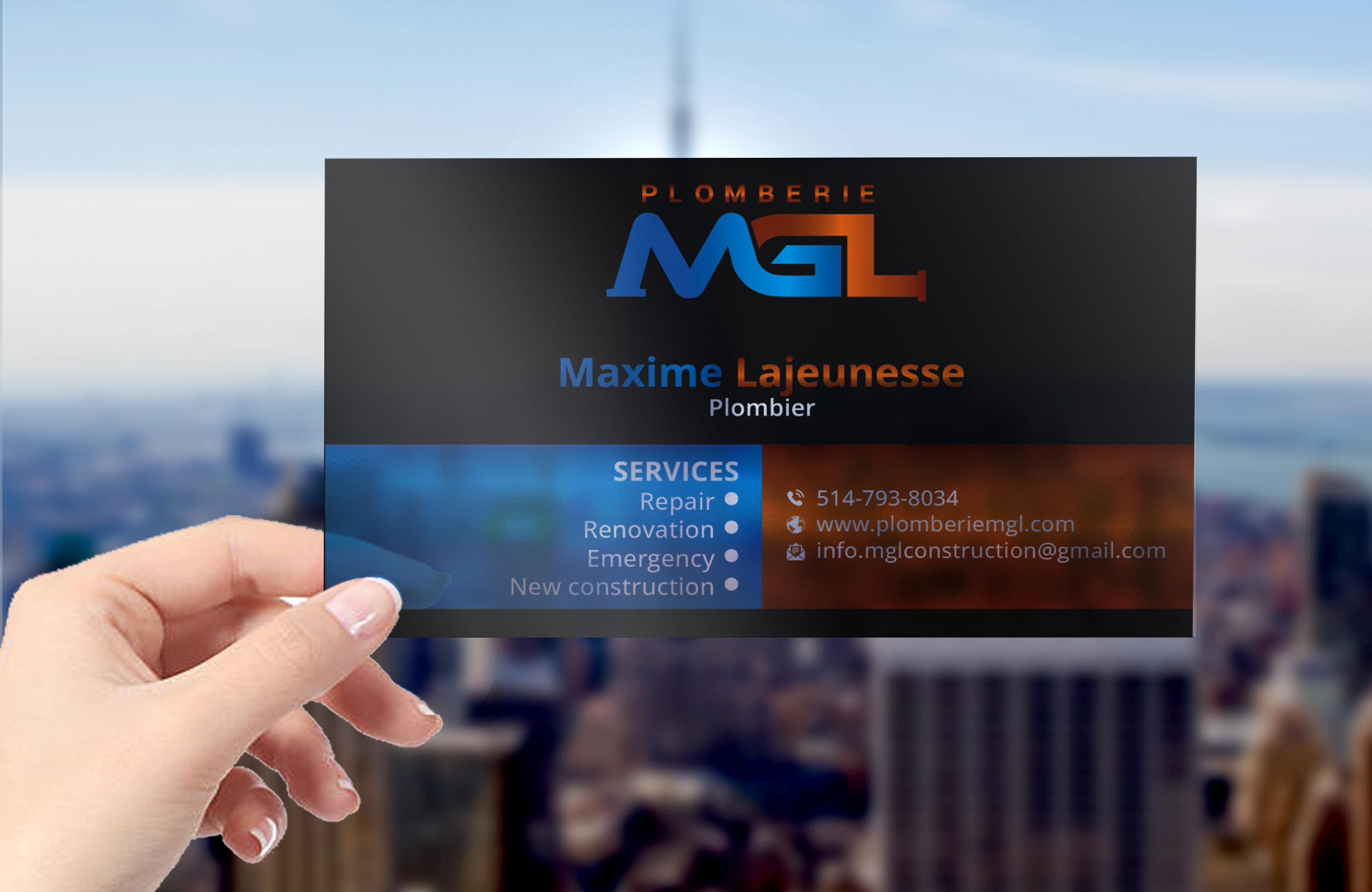 Visitenkarten-Design von DesignerShahadat für Plomberie mgl | Design #31779721