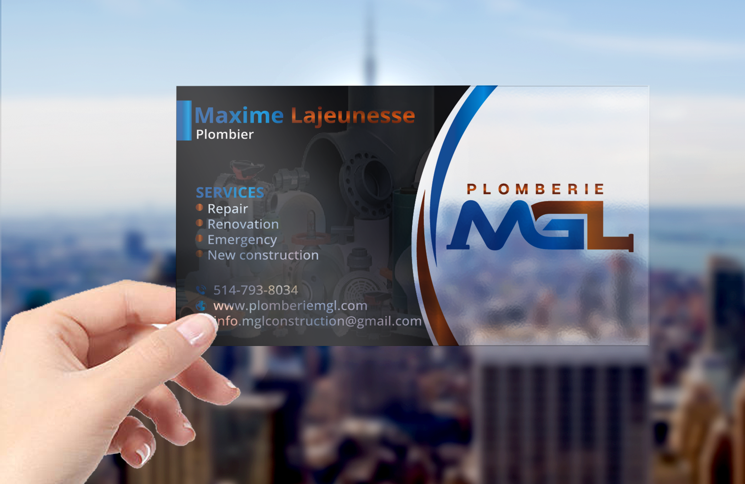 Visitenkarten-Design von DesignerShahadat für Plomberie mgl | Design #31779832