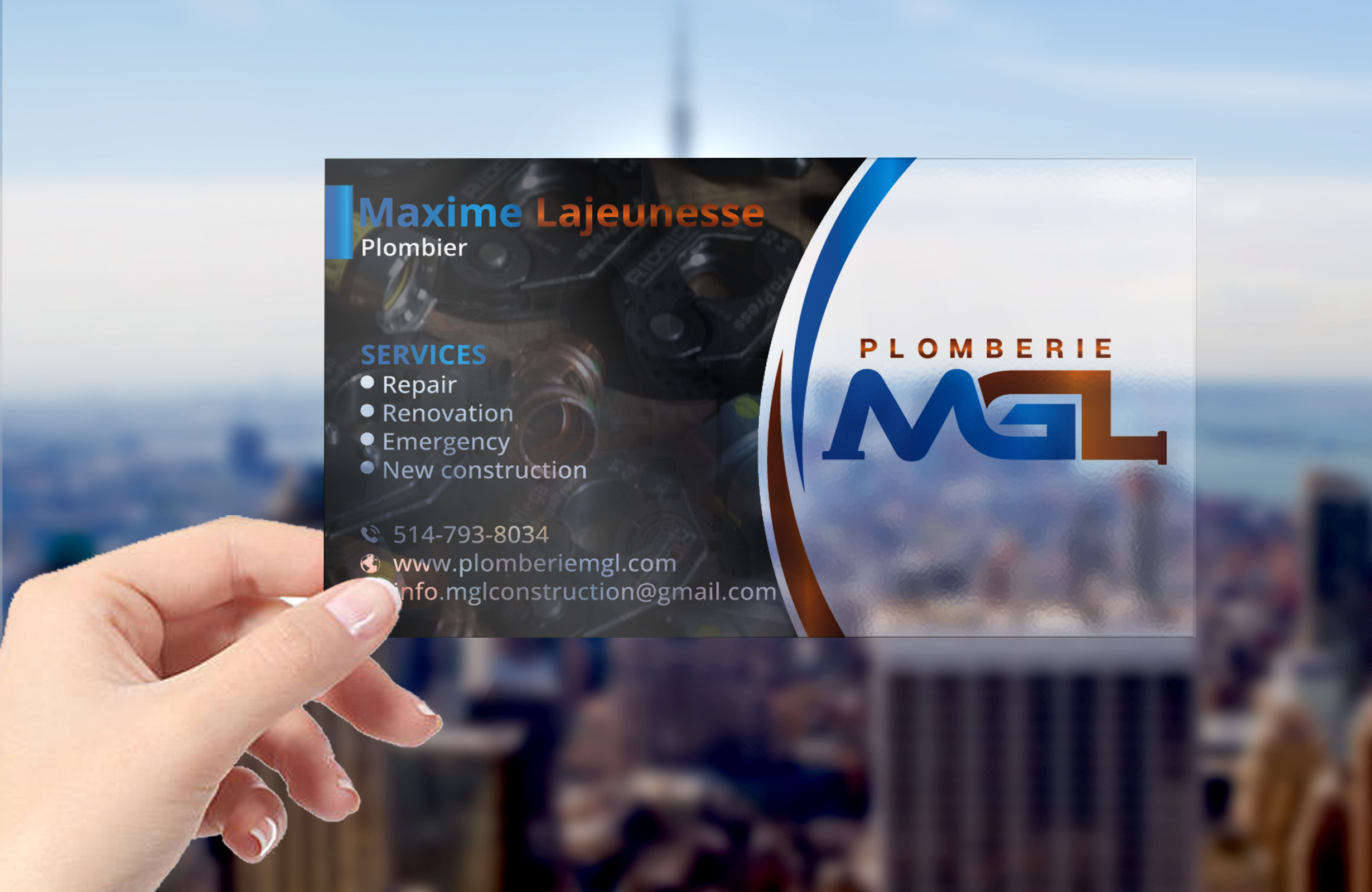 Visitenkarten-Design von DesignerShahadat für Plomberie mgl | Design #31779862