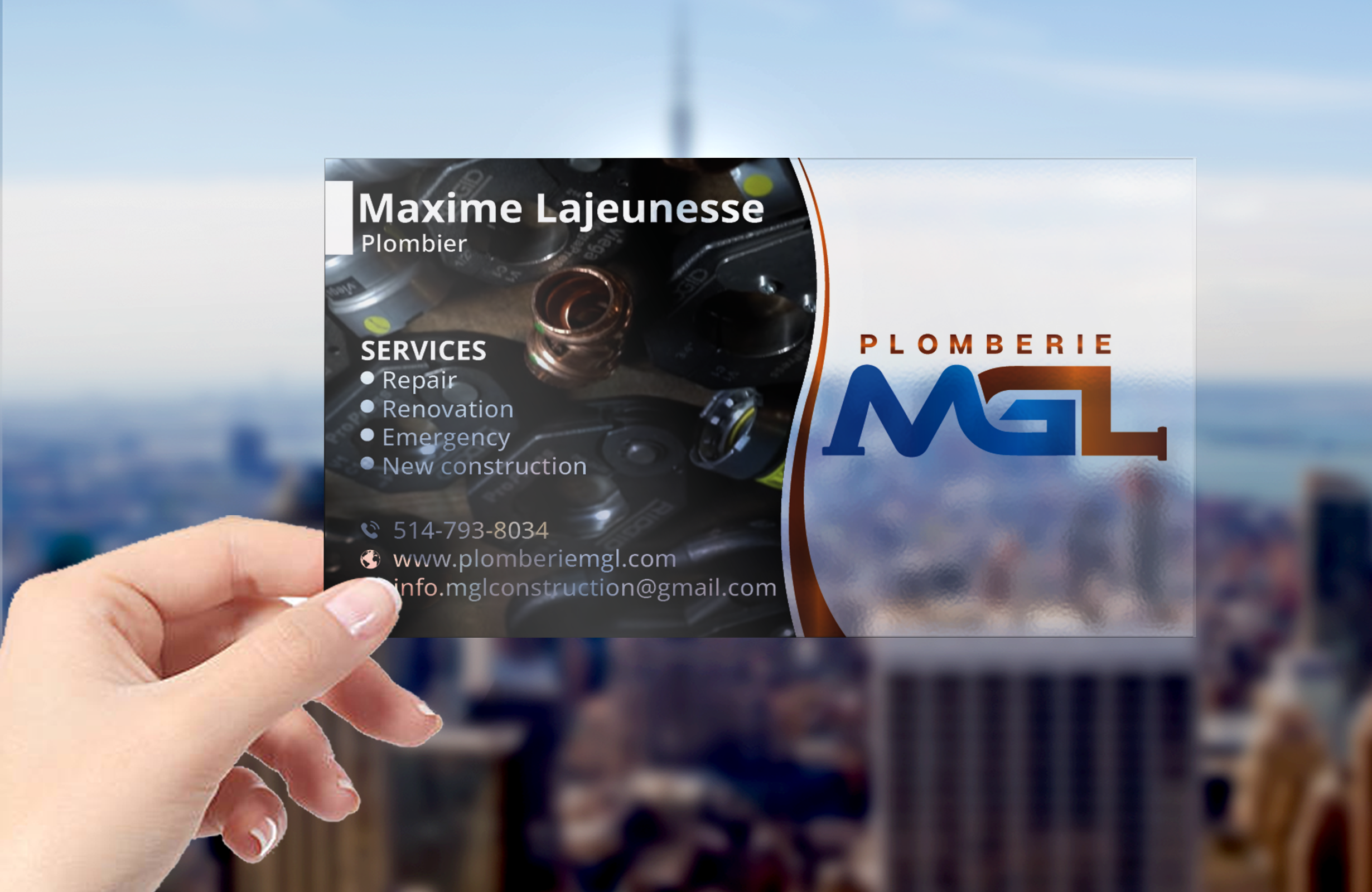 Visitenkarten-Design von DesignerShahadat für Plomberie mgl | Design #31779956