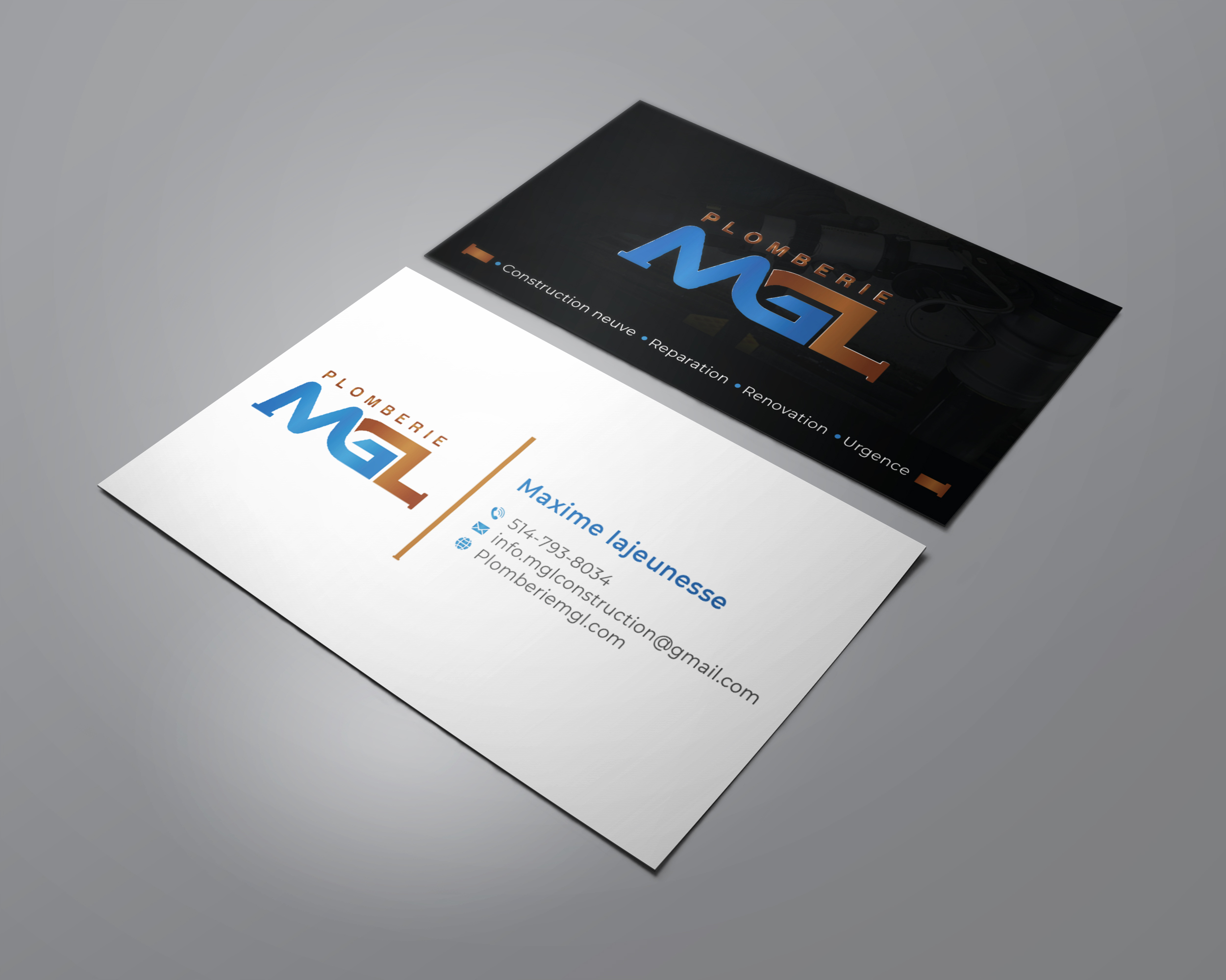 Visitenkarten-Design von Verified artistry (Design garden) für Plomberie mgl | Design #31775753