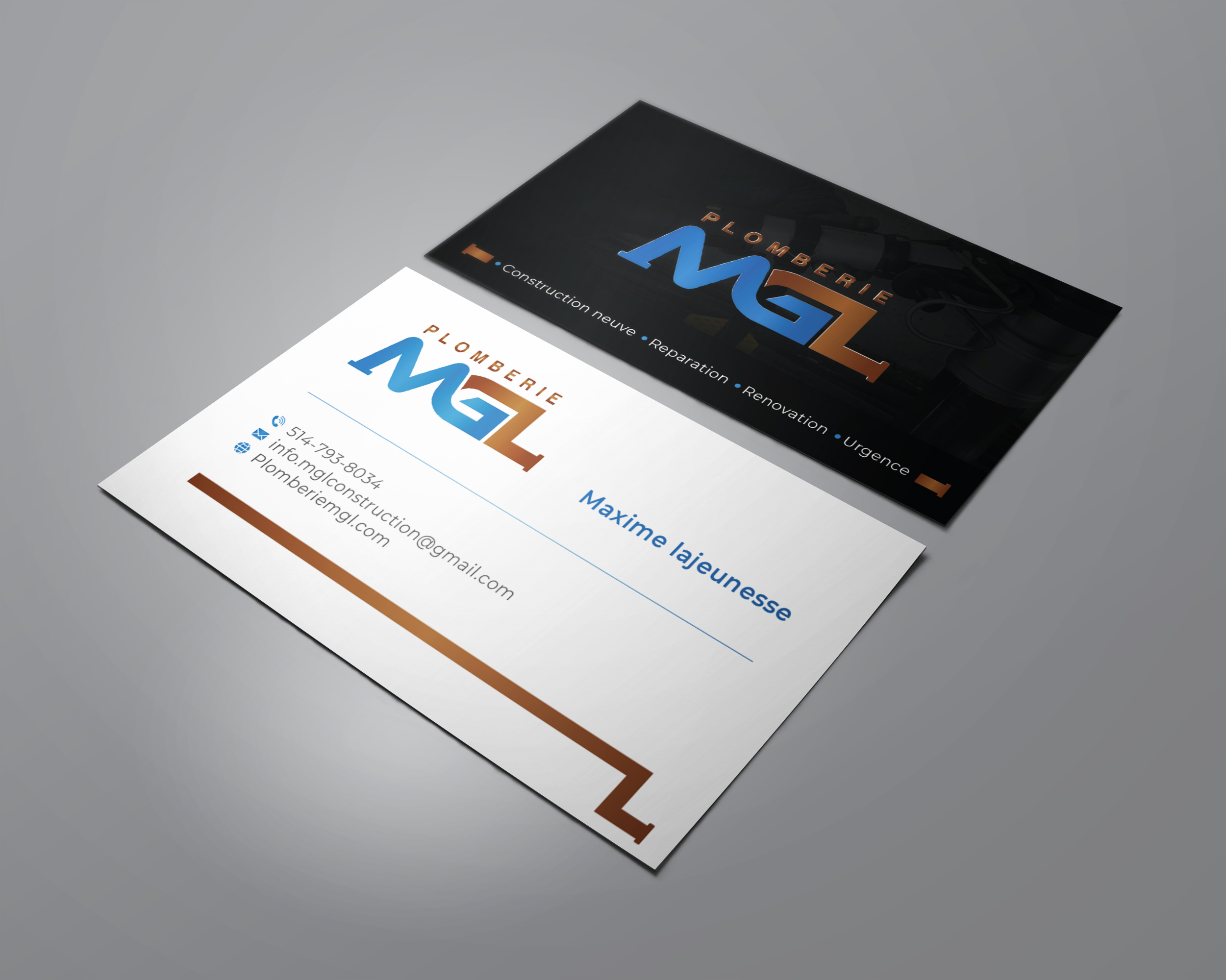 Visitenkarten-Design von Verified artistry (Design garden) für Plomberie mgl | Design #31775754