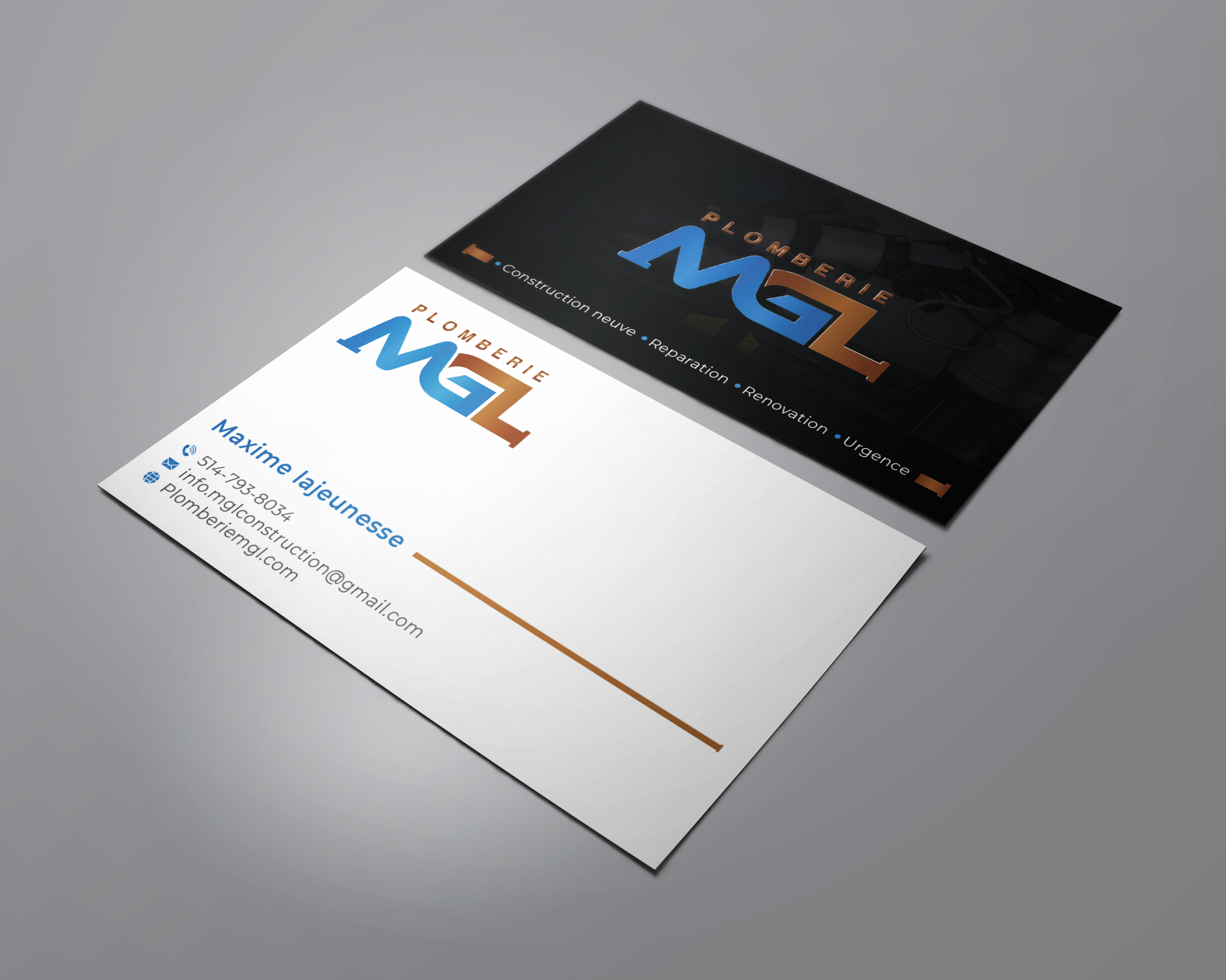 Visitenkarten-Design von Verified artistry (Design garden) für Plomberie mgl | Design #31775755