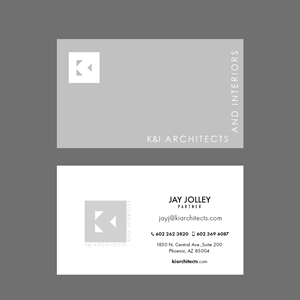 Business Card Design by Andrés Sebastián for K&I Architects and Interiors LLC | Design: #31730523