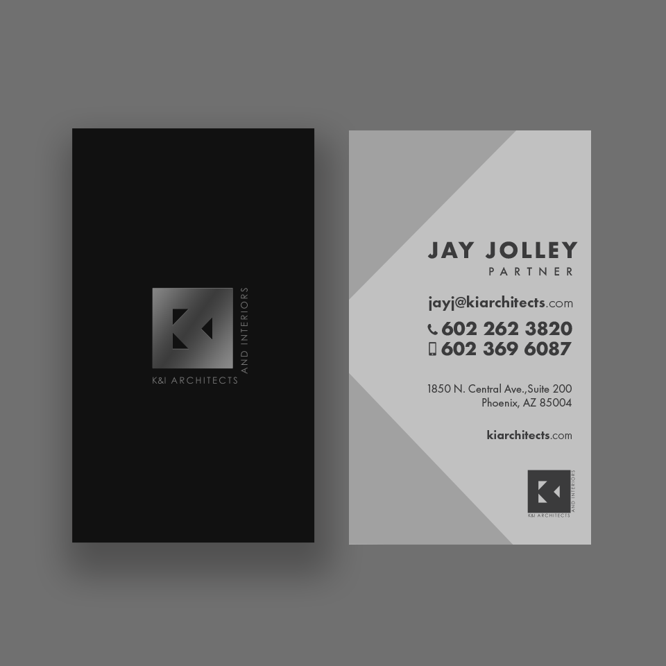 Business Card Design by Andrés Sebastián for K&I Architects and Interiors LLC | Design #31731076
