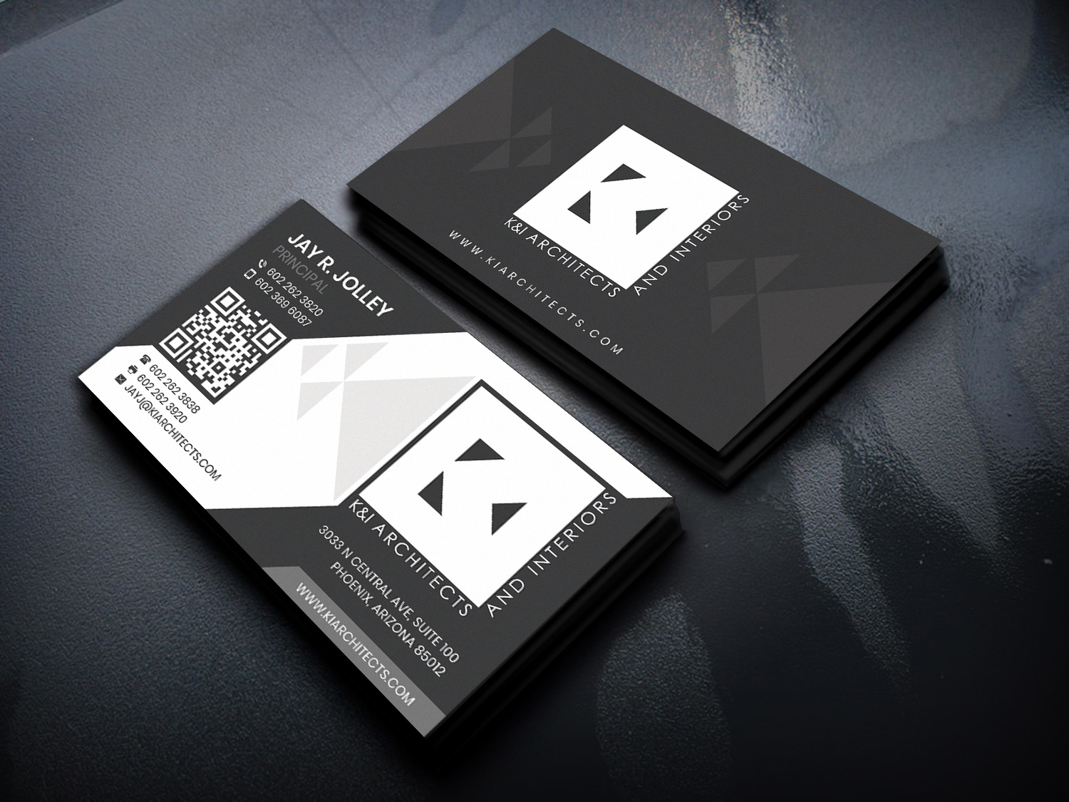 Business Card Design by Sandaruwan for K&I Architects and Interiors LLC | Design #31732697