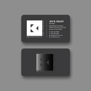 Business Card Design by Sun Moon Graphic Designer for K&I Architects and Interiors LLC | Design: #31733059