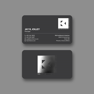 Business Card Design by Sun Moon Graphic Designer for K&I Architects and Interiors LLC | Design: #31733060