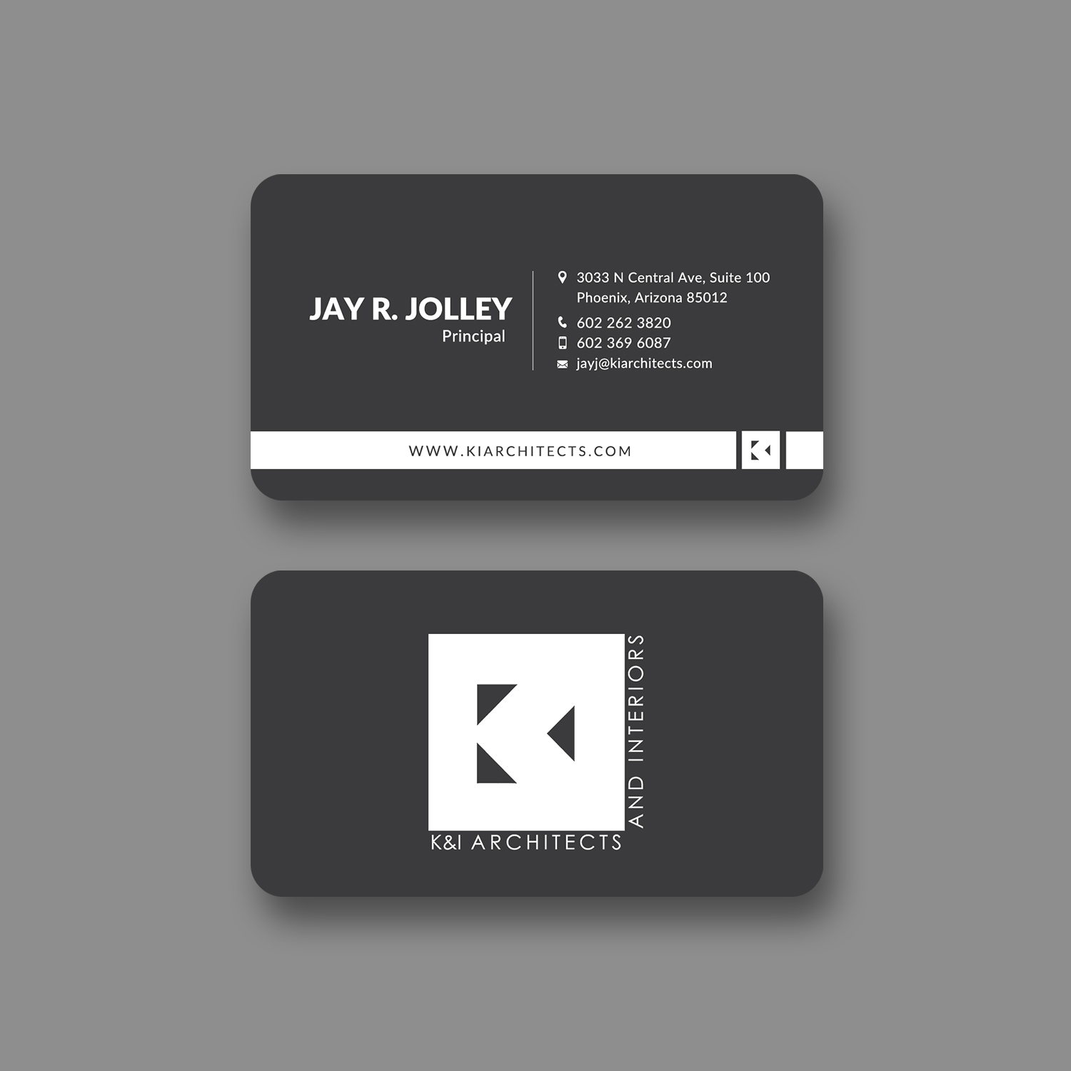 Business Card Design by Sun Moon Graphic Designer for K&I Architects and Interiors LLC | Design #31733061