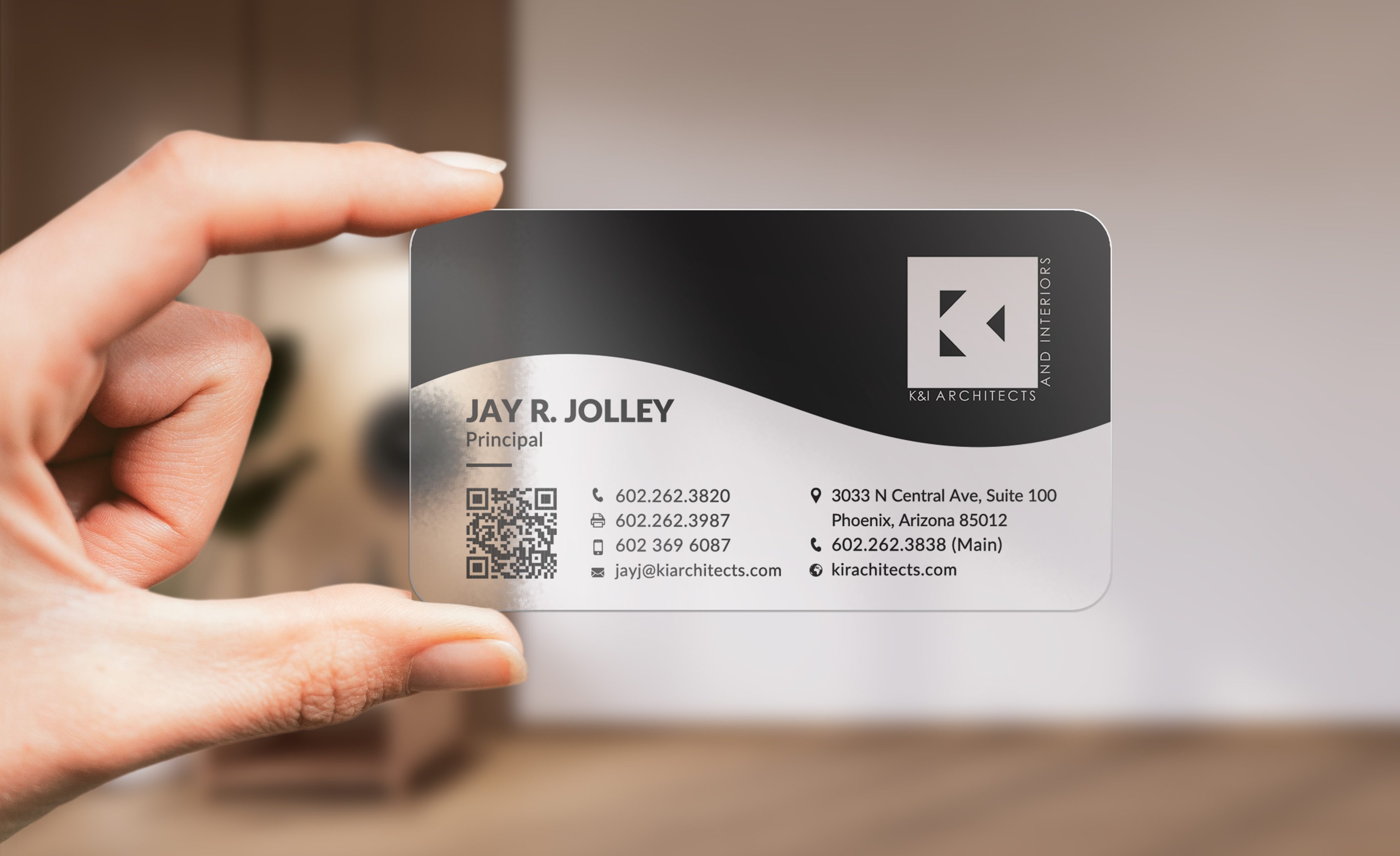 Business Card Design by Sun Moon Graphic Designer for K&I Architects and Interiors LLC | Design #31733066