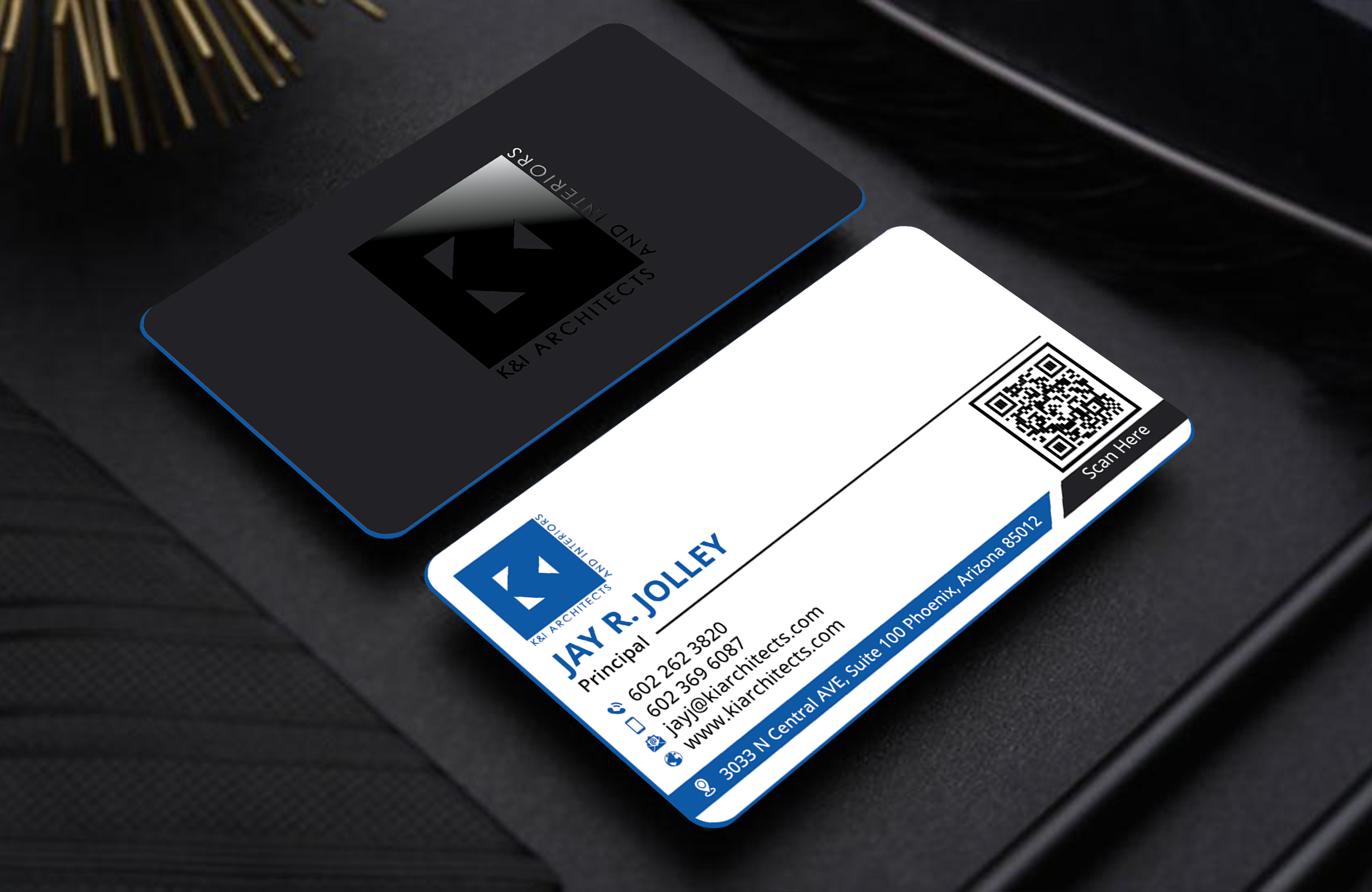 Business Card Design by DesignerShahadat for K&I Architects and Interiors LLC | Design #31773895