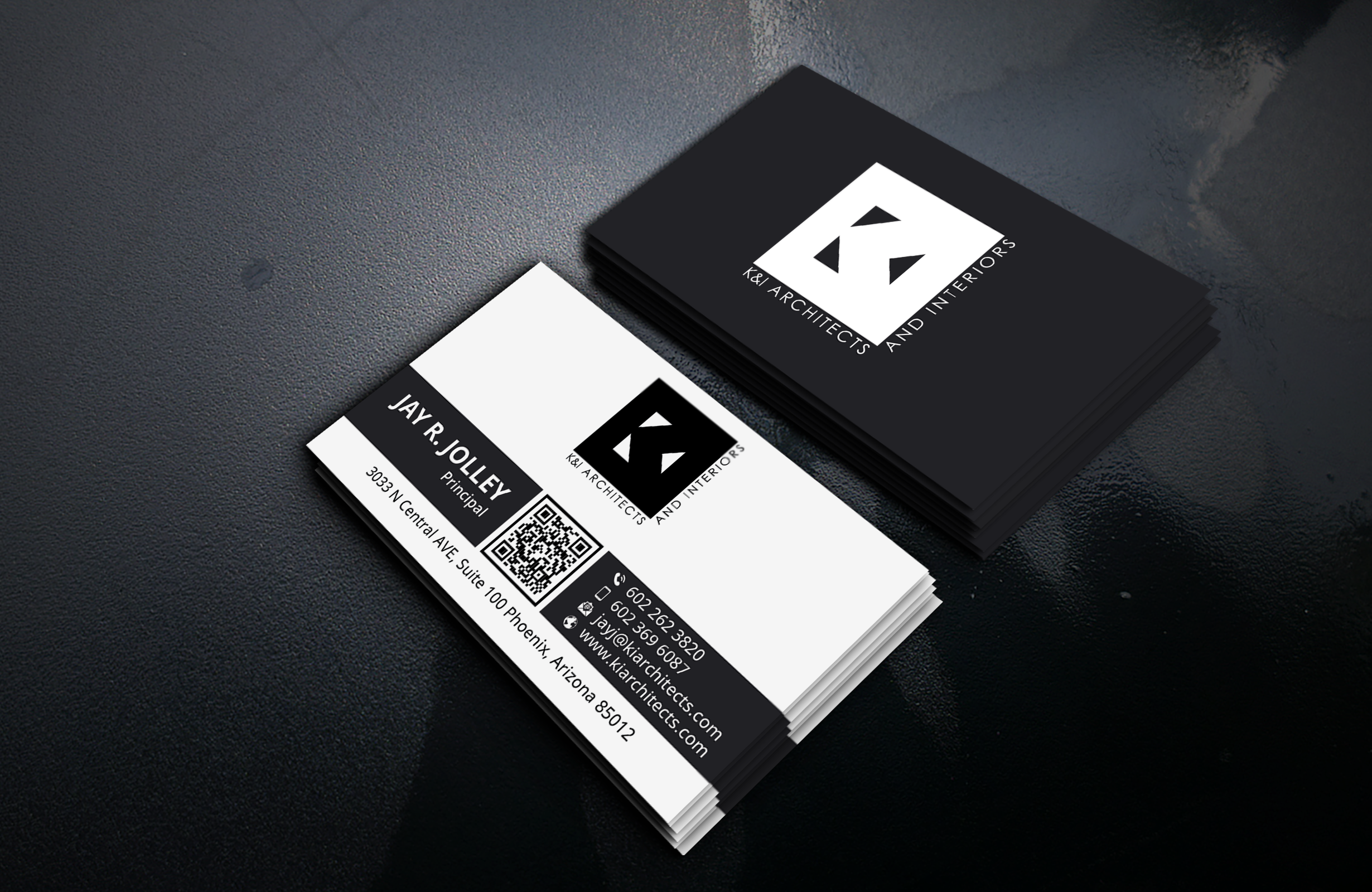 Business Card Design by DesignerShahadat for K&I Architects and Interiors LLC | Design #31773901