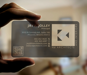 Business Card Design by DesignerShahadat for K&I Architects and Interiors LLC | Design: #31774522