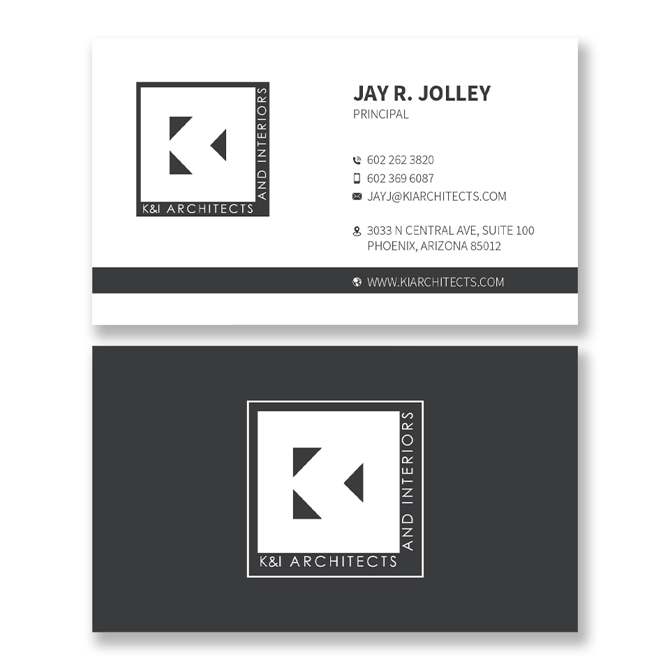 Business Card Design by YourLogoMaster for K&I Architects and Interiors LLC | Design #31739875