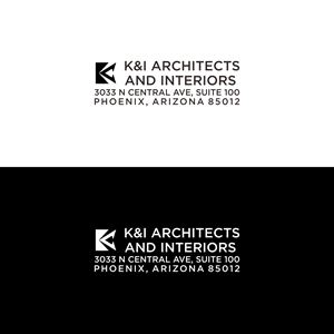Diseño de Tarjeta de Presentación por B.O_studio para K&I Architects and Interiors LLC | Diseño: #31774392