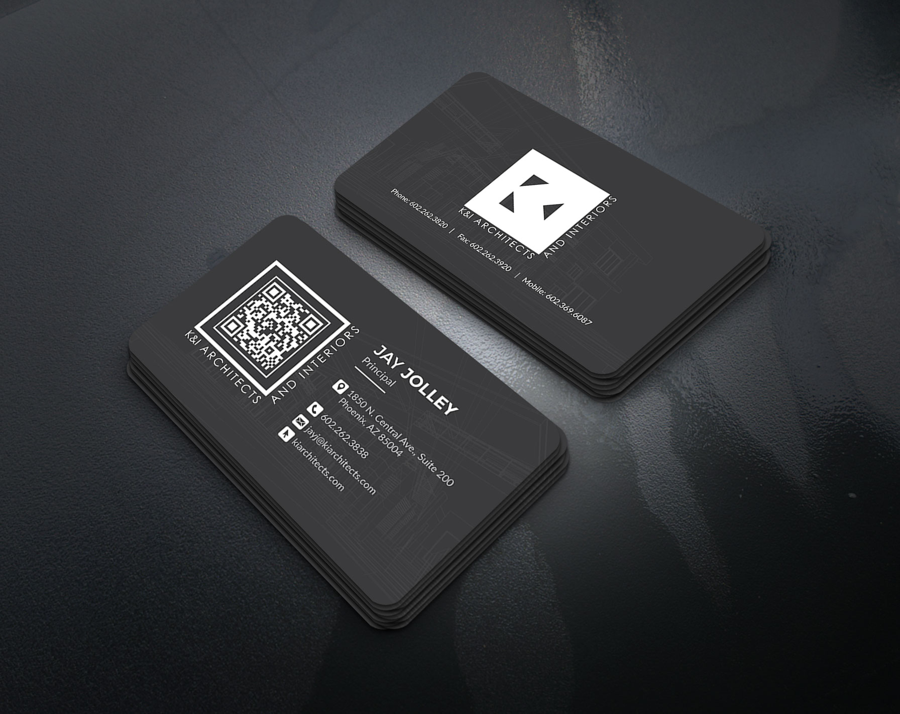 Business Card Design by artbitin for K&I Architects and Interiors LLC | Design #31773838