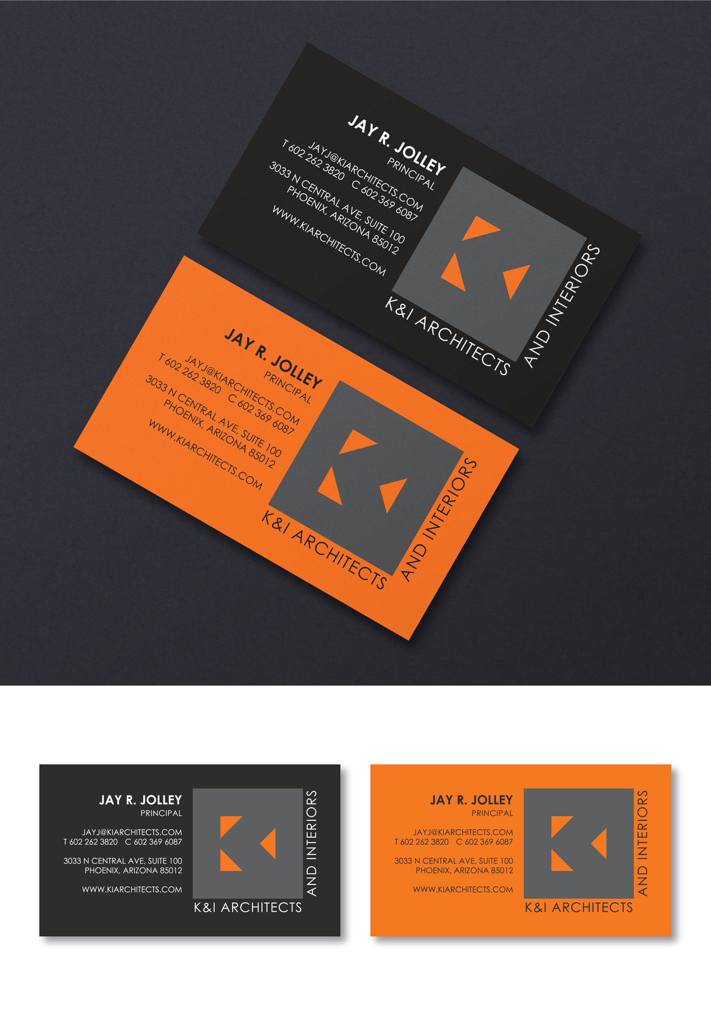 Business Card Design by tavi for K&I Architects and Interiors LLC | Design #31731470