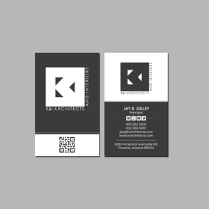 Business Card Design by Creations Box 2015 for K&I Architects and Interiors LLC | Design: #31770416