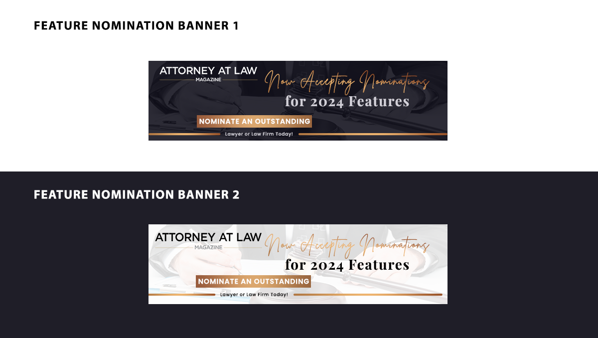 Banner Ad Design by TOPDEVIT for Attorney at Law Magazine | Design #31769785